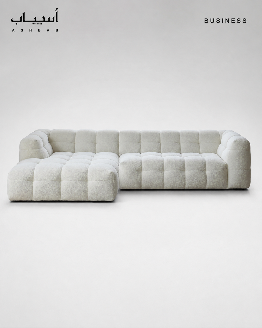 Living Room Sofa Lambswool Velvet Corner Salon Decor Soft Sofa Adult L Shaped Floor Soggiorno Nordic Furniture (White)