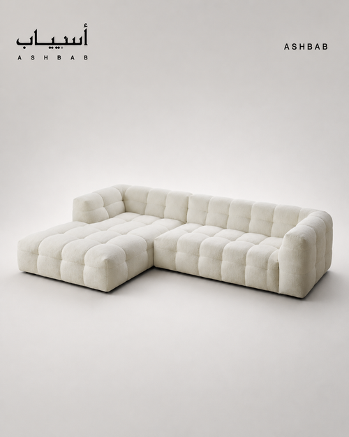 Living Room Sofa Lambswool Velvet Corner Salon Decor Soft Sofa Adult L Shaped Floor Soggiorno Nordic Furniture (White)